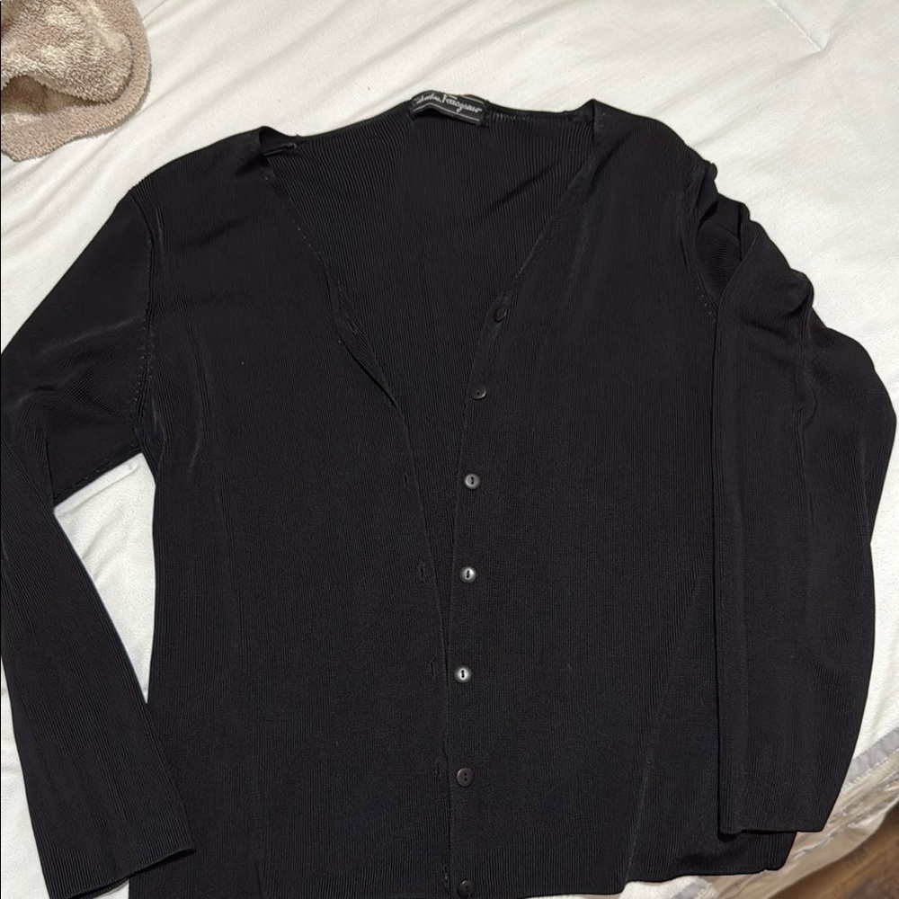 Black Button-Up Cardigan